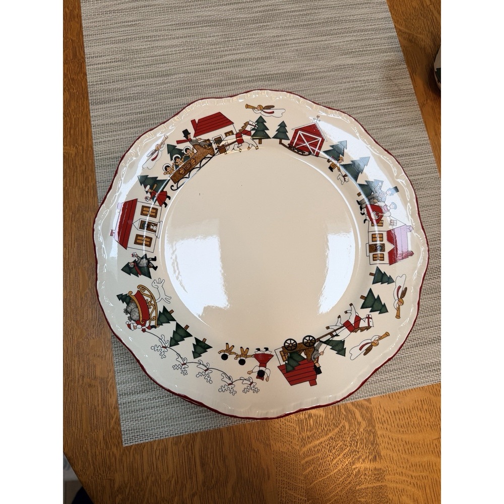 Mason's CHRISTMAS VILLAGE: Set of 4 Dinner Plates